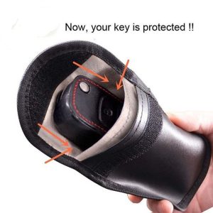 Leder Auto Key Signal Blocker Tasche